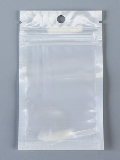 Пакет Zip - lock ПП, белый, со сплошным окном, плоский, еврослот,6×10 см