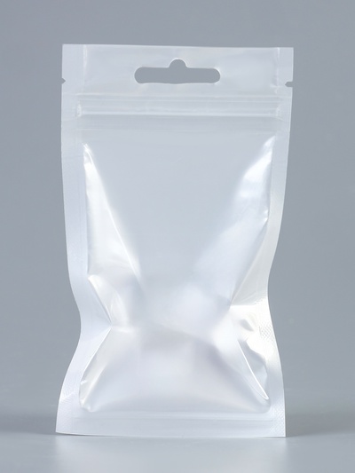 Пакет Zip-lock ПП, белый, со сплошным окном, плоский, еврослот,8×14 см