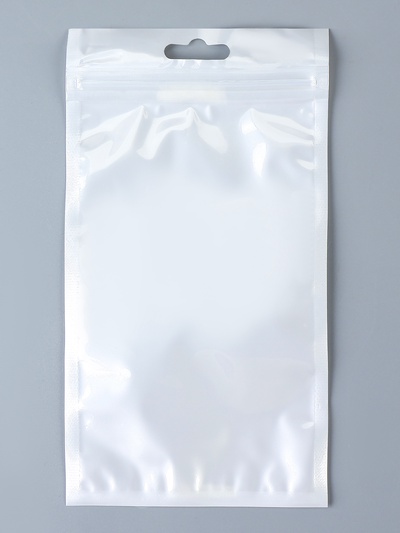 Пакет Zip-lock ПП, белый, со сплошным окном, плоский, еврослот,10×18 см