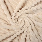 Плед Полоса 150х200см, слив-молоч, велсофт 270г/м, пэ100% - фото 24638784