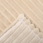 Плед Полоса 150х200см, слив-молоч, велсофт 270г/м, пэ100% - фото 24638785