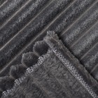 Плед Полоса 150х200см, лавовый дым, велсофт 270г/м, пэ100% - фото 24638789