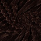 Плед Полоса 150х200см, горячий шоколад, велсофт 270г/м, пэ100% - фото 24638792