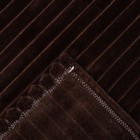 Плед Полоса 150х200см, горячий шоколад, велсофт 270г/м, пэ100% - фото 24638793