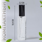 Флакон для парфюма «Прозрачный узор», с распылителем, 15 мл, цвет чёрный - фото 12097581