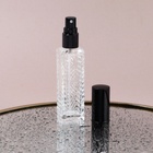 Флакон для парфюма «Прозрачный узор», с распылителем, 15 мл, цвет чёрный - фото 12097582