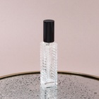 Флакон для парфюма «Прозрачный узор», с распылителем, 15 мл, цвет чёрный - фото 12097583