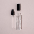 Флакон для парфюма «Прозрачный узор», с распылителем, 15 мл, цвет чёрный - фото 12097585
