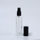 Флакон для парфюма «Прозрачный узор», с распылителем, 15 мл, цвет чёрный - фото 12097586