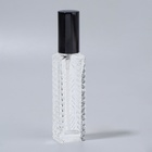 Флакон для парфюма «Прозрачный узор», с распылителем, 15 мл, цвет чёрный - фото 12097587
