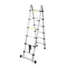 Стремянка-лестница телескопическая ТУНДРА, раскладная, алюминиевая, 1.9×1.9 м - Фото 1