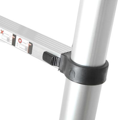Стремянка-лестница телескопическая ТУНДРА, раскладная, алюминиевая, 1.9×1.9 м