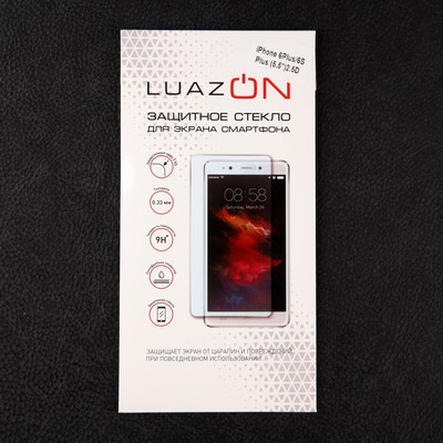 Защитное стекло 2.5D Luazon для iPhone 6 Plus/6S Plus (5.5"), полный клей