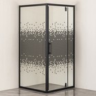 Душевое ограждение Comforty 30BM, чёрный профиль, 900×900×2000 мм - Фото 1