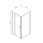 Душевое ограждение Comforty 30BM, чёрный профиль, 900×900×2000 мм - Фото 2