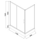 Душевое ограждение Comforty 33B, чёрный профиль, с поддоном, 1200×800×1925 мм - Фото 4