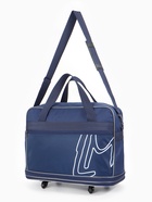 Сумка дорожная 20" на 4 колёсах, отдел на молнии, с увеличением, наружный карман, длинный ремень, синяя - Фото 3