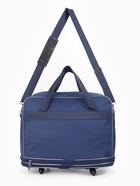 Сумка дорожная 20" на 4 колёсах, отдел на молнии, с увеличением, наружный карман, длинный ремень, синяя - Фото 4