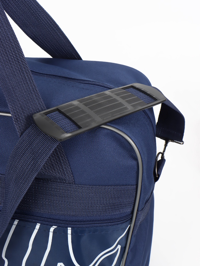 Сумка дорожная 20" на 4 колёсах, отдел на молнии, с увеличением, наружный карман, длинный ремень, синяя - Фото 1