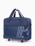 Сумка дорожная 20" на 4 колёсах, отдел на молнии, с увеличением, наружный карман, длинный ремень, синяя - Фото 8