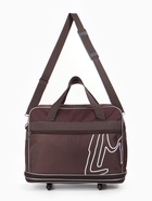 Сумка дорожная 20" на 4 колёсах, отдел на молнии, с увеличением, наружный карман, длинный ремень, коричневая - Фото 9