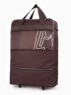 Сумка дорожная 20" на 4 колёсах, отдел на молнии, с увеличением, наружный карман, длинный ремень, коричневая - Фото 14