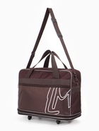 Сумка дорожная 20" на 4 колёсах, отдел на молнии, с увеличением, наружный карман, длинный ремень, коричневая - Фото 5