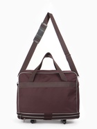 Сумка дорожная 20" на 4 колёсах, отдел на молнии, с увеличением, наружный карман, длинный ремень, коричневая - Фото 2