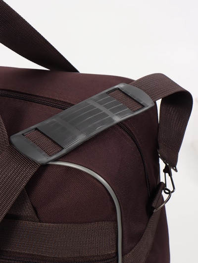 Сумка дорожная 20" на 4 колёсах, отдел на молнии, с увеличением, наружный карман, длинный ремень, коричневая