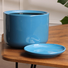 Горшок цветочный "Орфей № 3" 3 л, голубой - фото 24591723