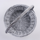 Набор корзин из 3 шт, 40х16/45 см, серый, ива - фото 24537620