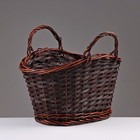 Набор корзин из 2 шт, 39х25х19/33 см, коричневый, ива - фото 24537623