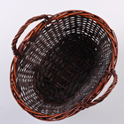 Набор корзин из 2 шт, 39х25х19/33 см, коричневый, ива - фото 24537626