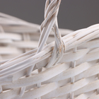 Набор корзин из 2 шт, 39х25х19/3х см, белый, ива - фото 24537630