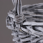 Набор корзин из 3 шт, 38х30х14/3x см, серый, ива - фото 24537642