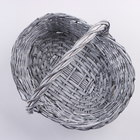 Набор корзин из 3 шт, 38х30х14/3x см, серый, ива - фото 24537644