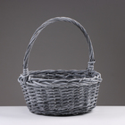 Набор корзин из 3 шт, 33х14/34 см, серый, ива - фото 24537647