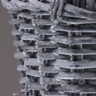 Набор корзин из 3 шт, 33х14/34 см, серый, ива - фото 24537649