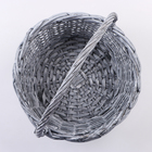 Набор корзин из 3 шт, 33х14/34 см, серый, ива - фото 24537650