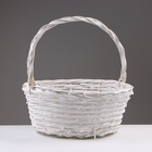 Набор корзин из 3 шт, 40х17/41 см, белый, ива - фото 24537653