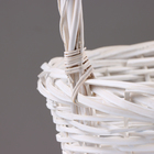 Набор корзин из 3 шт, 40х17/41 см, белый, ива - фото 24537654