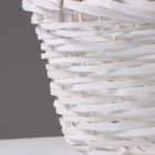 Набор корзин из 3 шт, 40х17/41 см, белый, ива - фото 24537655