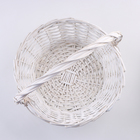 Набор корзин из 3 шт, 40х17/41 см, белый, ива - фото 24537656