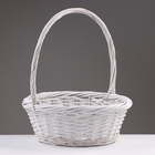 Набор корзин из 3 шт, 40х16/45 см, белый, ива - фото 24537659