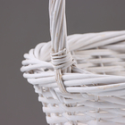 Набор корзин из 3 шт, 40х16/45 см, белый, ива - фото 24537660