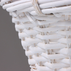 Набор корзин из 3 шт, 40х16/45 см, белый, ива - фото 24537661