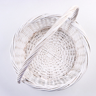 Набор корзин из 3 шт, 40х16/45 см, белый, ива - фото 24537662