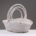 Набор корзин из 3 шт, 48х37х15/40 см, белый, ива - фото 24537670