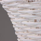 Набор корзин из 3 шт, 48х37х15/40 см, белый, ива - фото 24537673