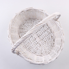 Набор корзин из 3 шт, 43х33х17/40 см, белый, ива - фото 24537680